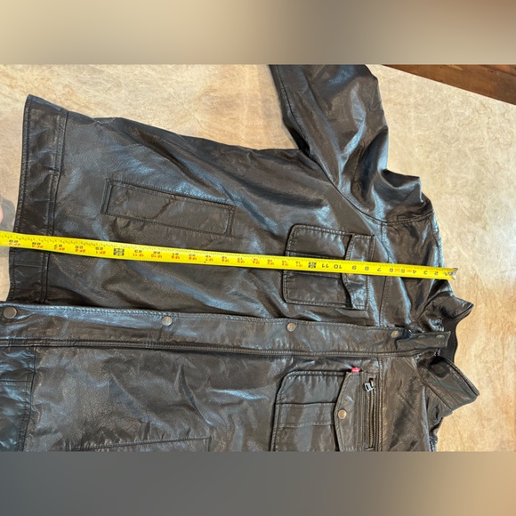 Levi's Dark Leather Bomber Jacket - Picture 11 of 11